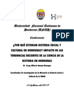 PORQUE ESTUDIAR HISTORIA SOCIAL Y CULTURAL EN HONDURAS Jorge Amaya