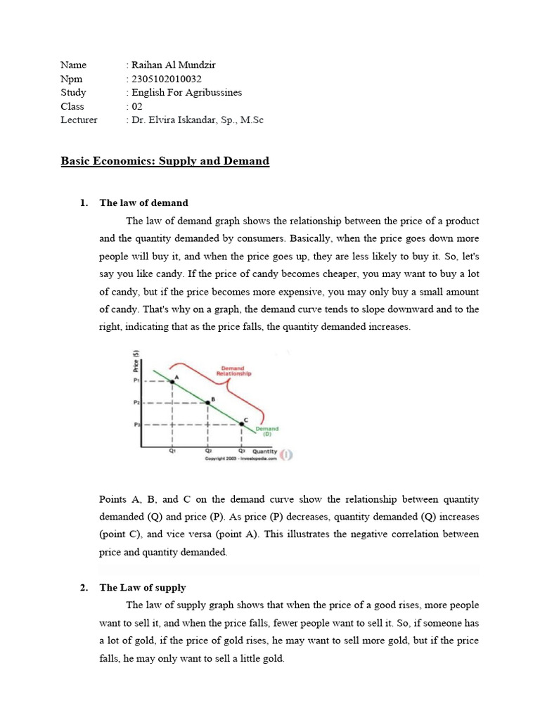Understanding Supply and Demand Basics | PDF | Demand | Economic ...