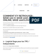 Comment S'y Retrouver - Sage I7, Sage 100c, Sage Online, Sage 100cloud