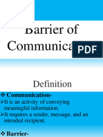 Barrier of Communcation