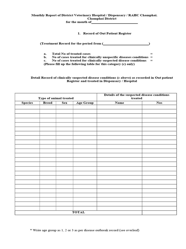 MPR Form | PDF | Cattle | Domestication