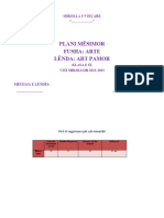 ARTI PAMOR 9 - Plani Mësimor 2022-2023