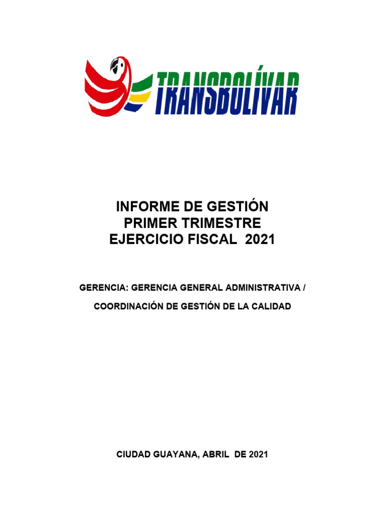 Informe Gestión Calidad Primer Trimestre 2021 | PDF | Calidad ...