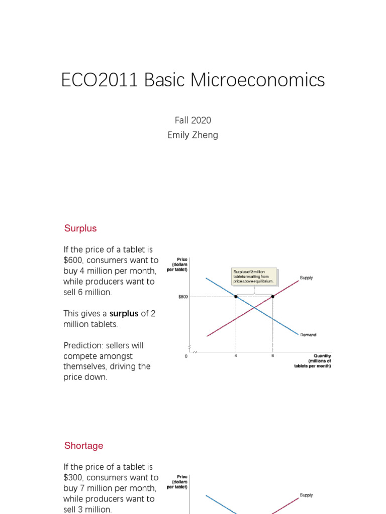 Understanding Market Equilibrium Dynamics | PDF | Supply And Demand ...