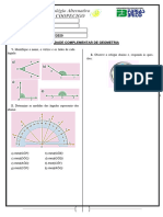 LISTA DE EXERCÍCIOS Ângulos