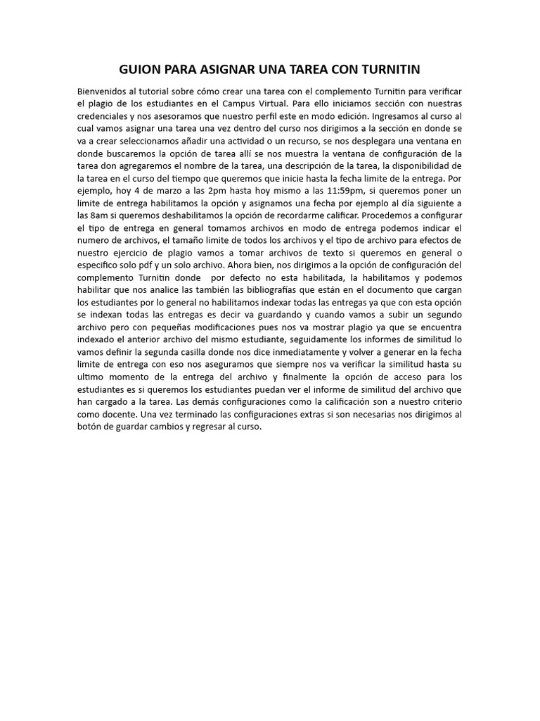 Asignar Tareas con Turnitin | PDF | Informática