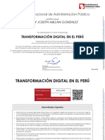 Certificado TRANSFORMACION DIGITAL EN EL PERU - DEIBBY MILLAN