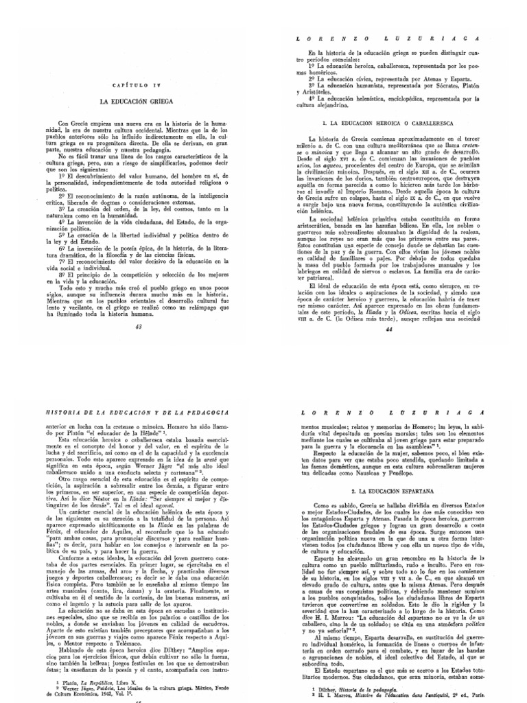 Resumen de la Educación Griega | PDF | Antigua Grecia | Esparta