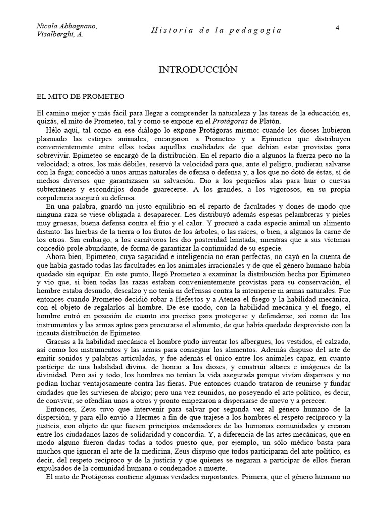 El Mito de Prometeo y la Educación | PDF | Prometeo | Sociedad