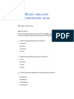 Asic Organic Chemistry Quiz