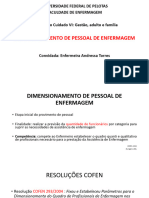 Apresentação aula sobre  dimensionamento de enfermagem Enfa Andressa Torres