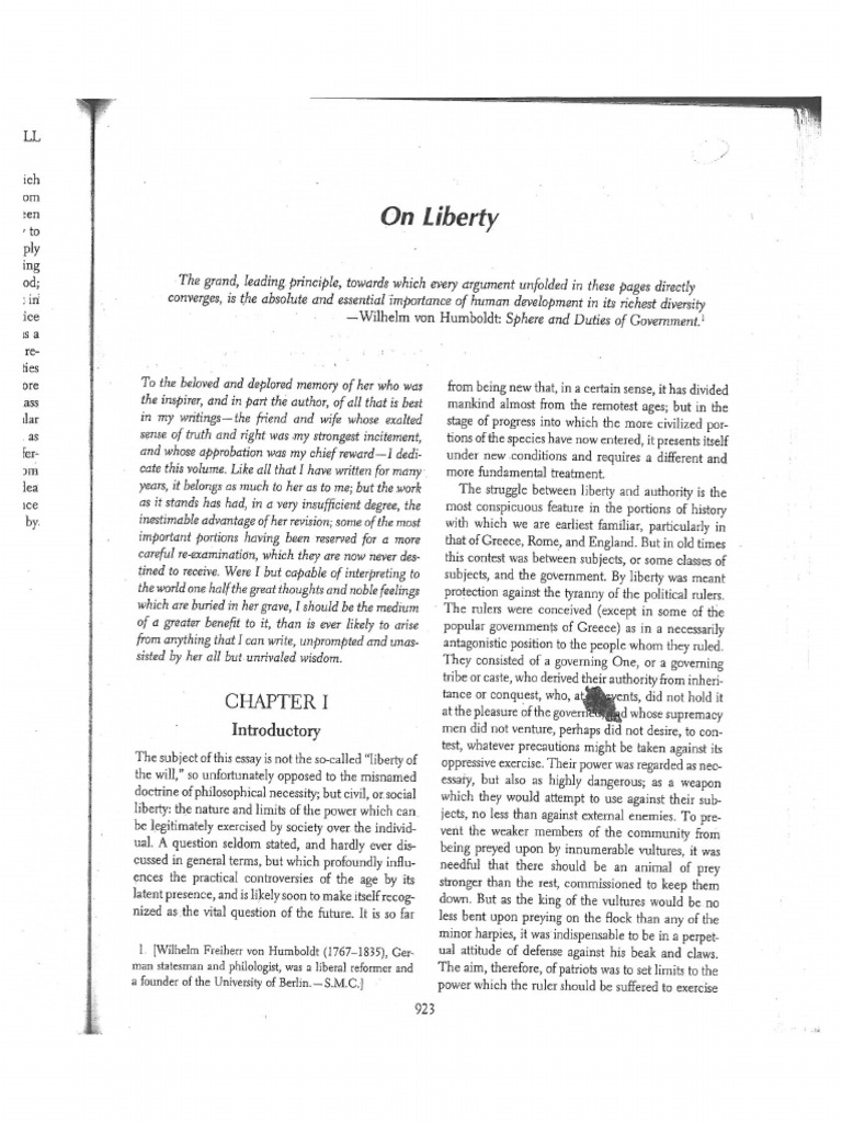 On Liberty Text | PDF