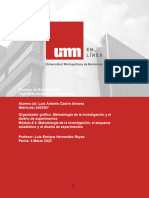 LC Módulo 2. Actividad 1. Organizador Gráfico. Metodología de La Investigación y El Diseño de Experimentos