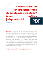 Sunat y Operaciones No Reales en Procedimientos de Fiscalización Tributaria