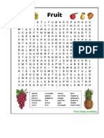 Wordsearch Fruits