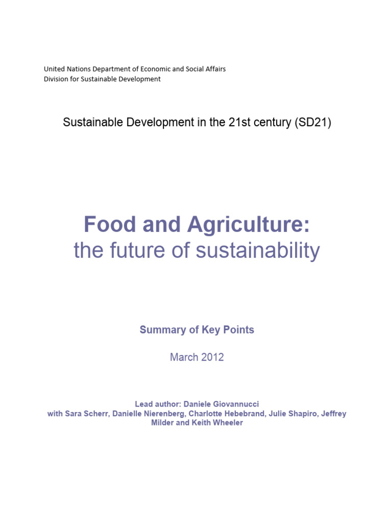 Future of Sustainable Food Systems | PDF | Agriculture | Sustainability