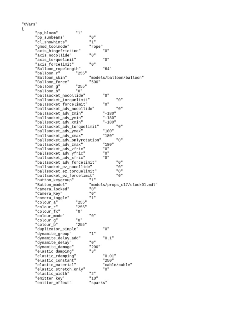 Gmod cvars cl pdf