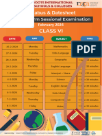 Class Vi: Syllabus & Datesheet Syllabus & Datesheet