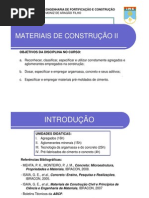 Aula - Materiais de Construção Civil _I