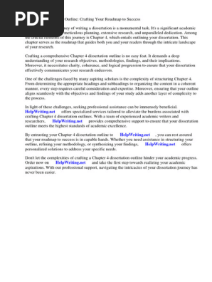 Chapter 4 Dissertation Outline