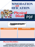 Accommodation and Modification For Children With Physical Disability