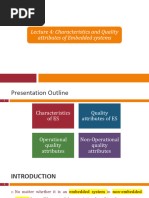 Lecture 4 CHaracteristics and Quality Attributes of Embedded Systems