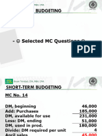 MS.3506 Short-term Budgeting ANSWERS