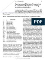 Estimation of Synchronous Machine Parameters by Stand Still Frequency Responses Testing