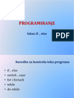 PROGRAMIRANjE C# If-Else