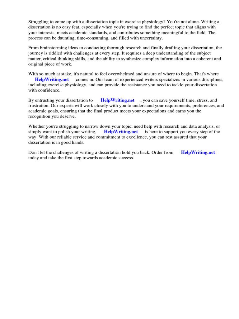 Dissertation topics in exercise physiology pdf cost of living artery