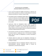 Políticas de La Empresa Procasa Norte Chiclayo Sac