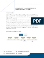 Manual de Organización y Funciones (Mof) de Procasa Norte Chiclayo Sac