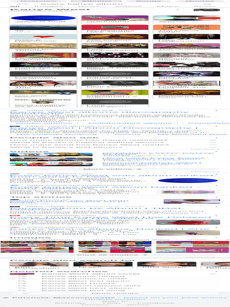 Every Kanye Album Google Search Pdf Kanye West Contemporary Music