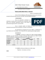 Resolucion de Aprobación Nómina 2017-2018