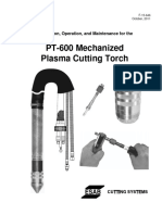 pt-600 Plasma Cutting Torch f-15-646 Oct11