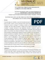 Ensino Secundario E A Estrutura Curricular de Sociologia em Moçambique E São Tomé E Príncipe