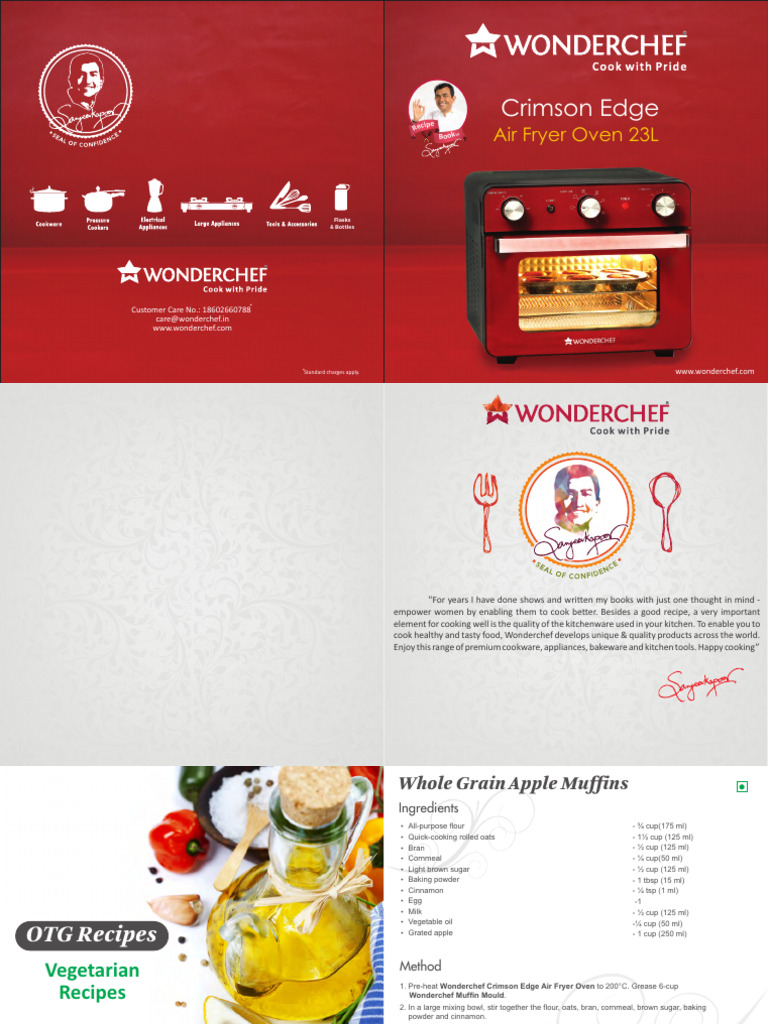 Recipe Book Oven Air Fryer 23L | Download Free PDF | Chutney | Garlic