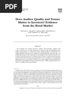 Does Auditor Quality and Tenure Matter To Investors? Evidence From The Bond Market