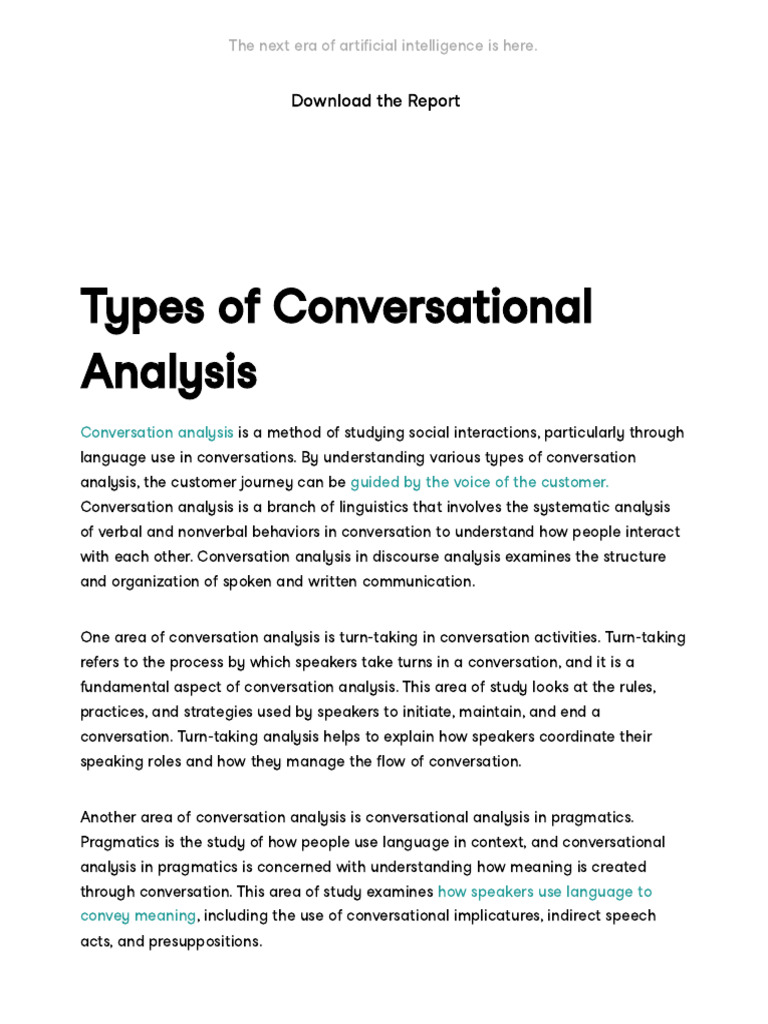 What Are The Three Basic Rules Of Conversation Analysis