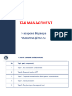 Tax Management Lectures