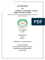 Foundation Stability, Settlement, Silting, Seismo-Tectonic Factors