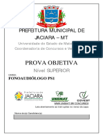 Concurso Jaciara 2006 Caderno Fonoaudiologo PS1