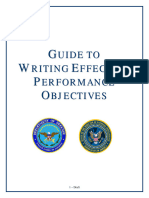 Guide To Writing Effective Objectives - Final