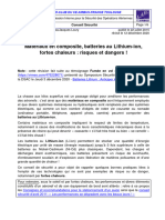 Matériaux en Composite Batterie Lithium Ion Fortes Chaleurs Risques Et Dangers - Original