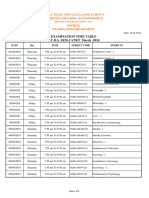 Time Table Fy Sem I Atkt Examination March 2024