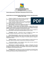 Sugestões de Atividades para Projetos de Leitura Ed - Infantil Ao 2º Ano