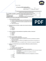 Evaluacion Sumativa 3 Historia 5° Basico