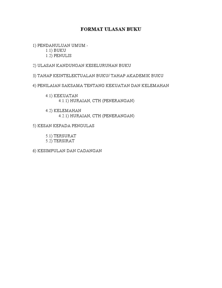 Format Ulasan Buku Pdf