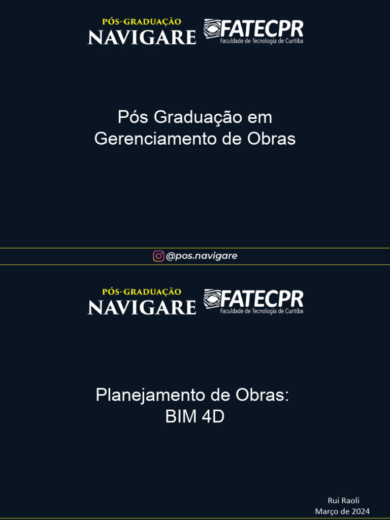 Gerenciamento de Obras - BIM 4D-Alunos - Completo | PDF | BIM