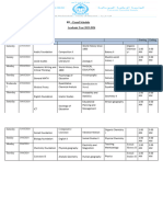 Schedual Re-Exam I March